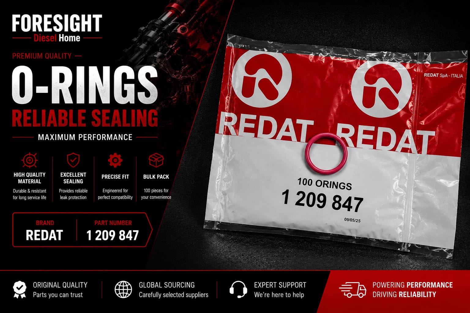 Redat Injector Inner Cap O-Ring Kit C7