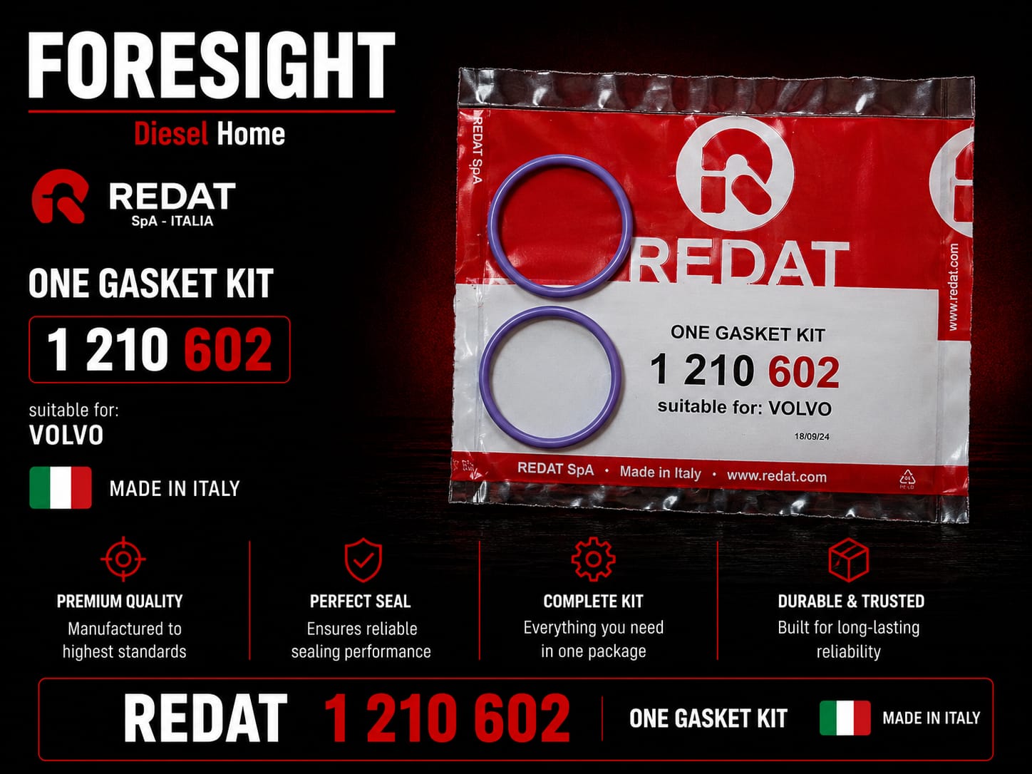 External O-Ring Kit Delphi Injector Volvo – Redat