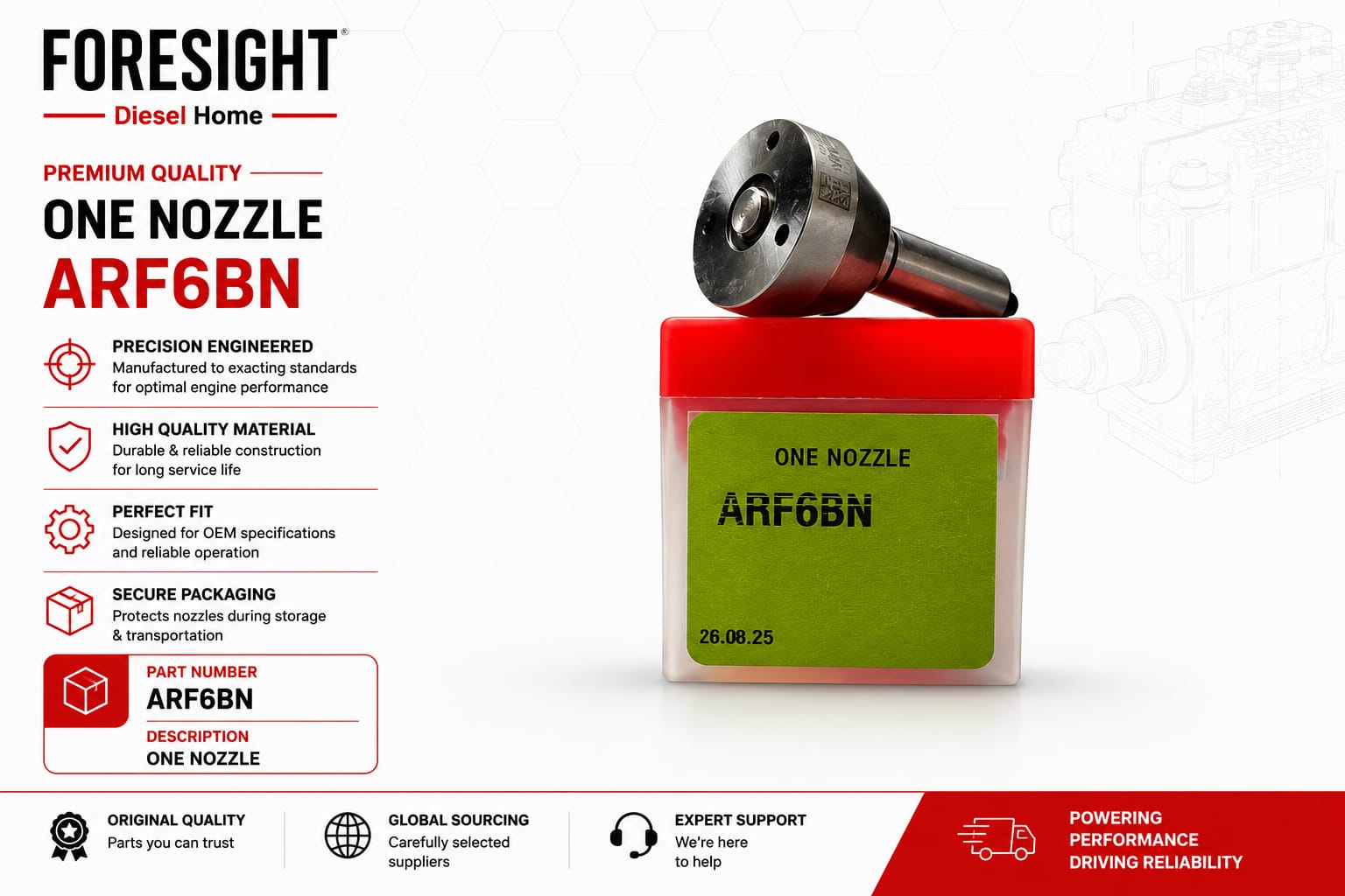 HEUI Injector Nozzle 1300 Redat