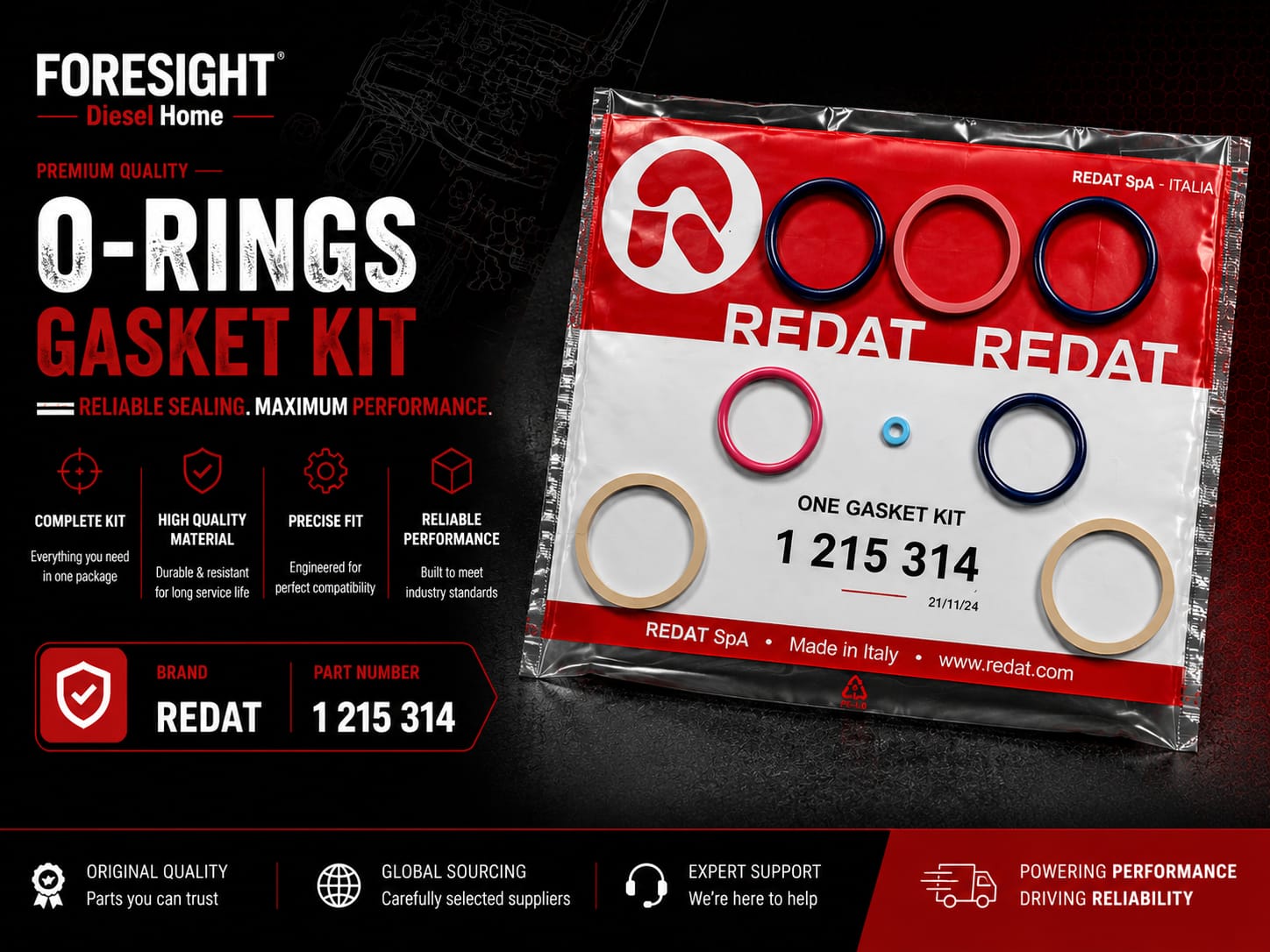 Redat Injector O-Rings & Gasket Kit