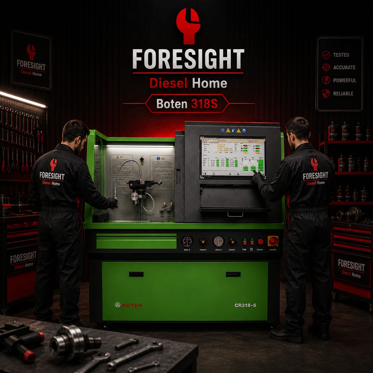 BOTEN- CR318S - Testing Common Rail and HEUI injectors