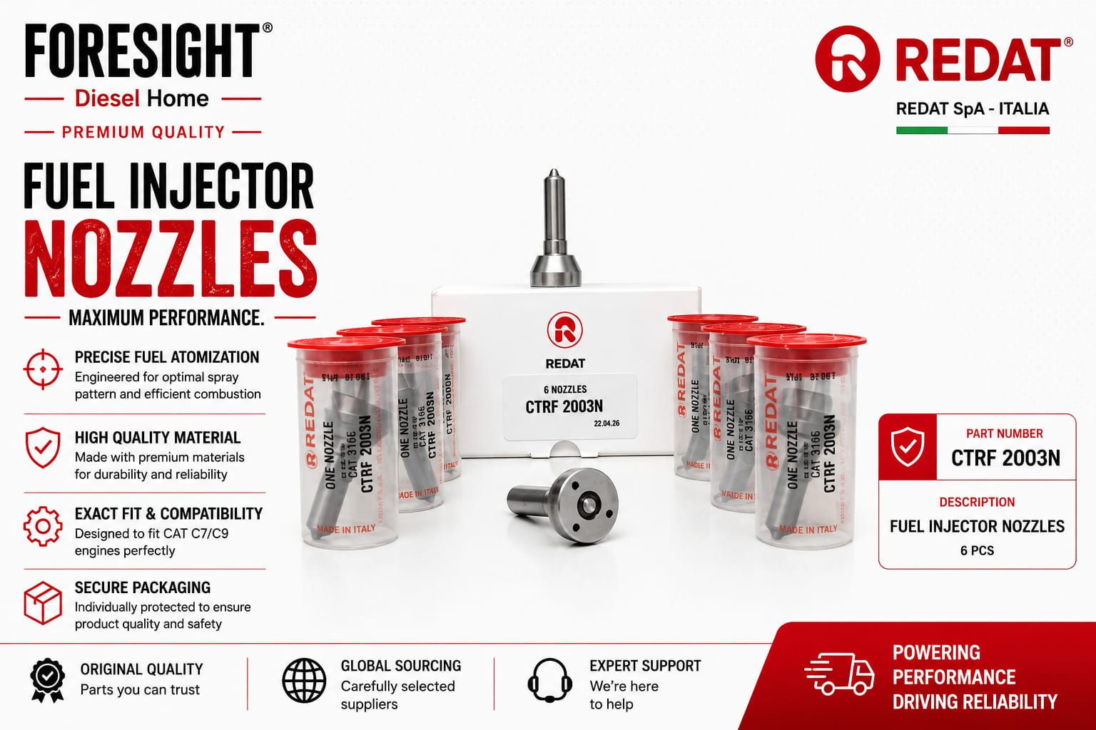 2003 Nozzle for HEUI Injector CAT 3126 – REDAT