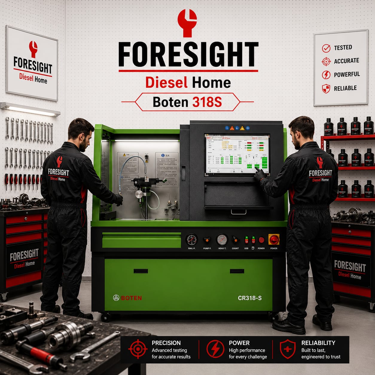BOTEN- CR318S - Testing Common Rail and HEUI injectors