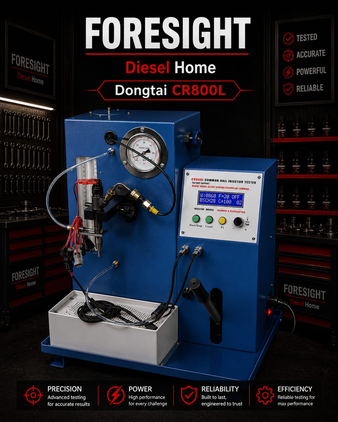 CR800L Common Rail Diesel Injector Test Bench